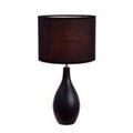 All The Rages All The Rages LT2002-BLK Oval Base Ceramic Table Lamp - Black LT2002-BLK
